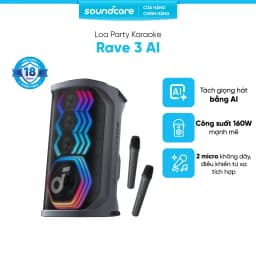 Thumbnail Loa bluetooth karaoke party soundcore Rave 3 | Công suất 160W | 2 mic không dây 1