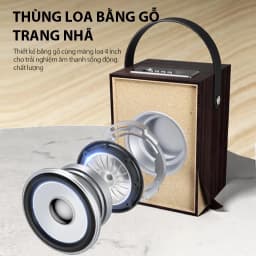 Thumbnail Loa Bluetooth Karaoke phong cách cổ điển Đen VIVAN VS35 công suất 5W 4