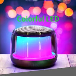 Thumbnail Loa Bluetooth mini PFFEE không dây có đèn LED với micro 1