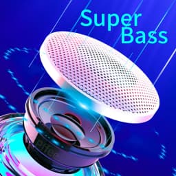 Thumbnail Loa Bluetooth mini PFFEE không dây có đèn LED với micro 3