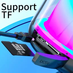 Thumbnail Loa Bluetooth mini PFFEE không dây có đèn LED với micro 4