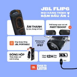 Thumbnail Loa Di Động Kháng Nước JBL Flip 6 - Hàng Chính Hãng 2