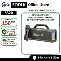 Thumbnail Loa Karaoke Bluetooth 5.0 không dây SODLK S520 công suất cao 150W với giao diện âm thanh 6,5MM hỗ trợ thiết bị âm nhạc 1