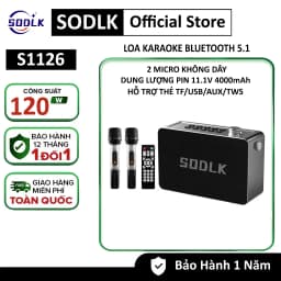 Thumbnail Loa Karaoke Bluetooth 5.1 SODLK S1126 | Công Suất 120W với công nghệ tăng cường kỹ thuật số loa siêu trầm 1