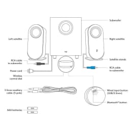 Thumbnail Loa Logitech 2.1 Z407 bluetooth ,3.5 mm, công suất tối đa 80w ,hàng chính hãng bảo hành 12 tháng 3