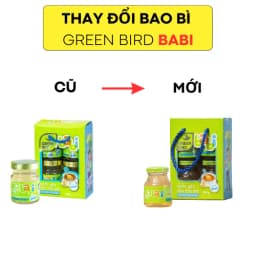 Thumbnail Lốc nước yến cho trẻ em Green Bird babi - GREEN BIRD - hương vani - (4 hũx72g) 2