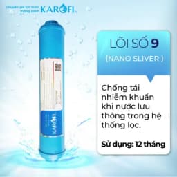 Thumbnail Lõi Lọc Karofi Số 9 (Lõi Nano Silver) Hỗ Trợ Tăng Chỉ Số pH, Tạo Nước Kiềm Tính Giúp Trung Hoà Axit 3