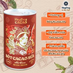 Thumbnail Lon 350g - Bột cacao sữa Classic - Đậm cacao, thơm vị sữa – Heyday Cacao 2