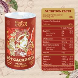 Thumbnail Lon 350g - Bột cacao sữa Classic - Đậm cacao, thơm vị sữa – Heyday Cacao 3