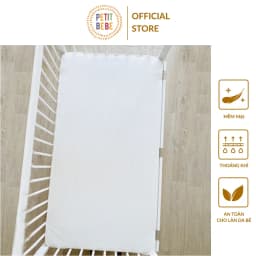 Thumbnail Lót chống thấm bảo vệ nệm cũi cho bé PETIT BEBE cotton chun 4 góc tiện lợi 1