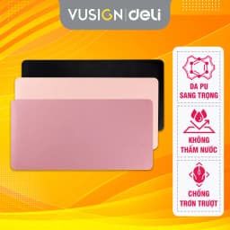 Thumbnail Lót Chuột Da DELI 2 Mặt Cỡ Lớn, Bàn Di Chuột Pad Da PU Chống Nước Dày Dặn Siêu Bền Chống Trầy Xước 1