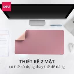 Thumbnail Lót Chuột Da DELI 2 Mặt Cỡ Lớn, Bàn Di Chuột Pad Da PU Chống Nước Dày Dặn Siêu Bền Chống Trầy Xước 2