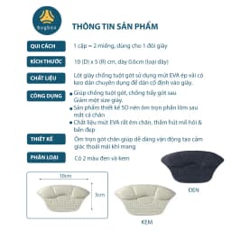 Thumbnail Lót giày bảo vệ gót sau dày 6mm giảm size giày, chất liệu cao cấp giúp êm chân - buybox - BBPK230 3