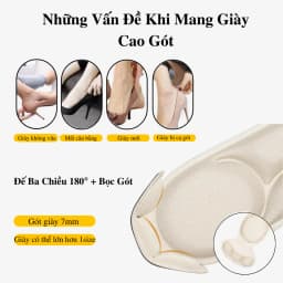 Thumbnail Lót Giày Nữ 7D MINSU M2301 Bảo Vệ  Êm Chân, Chống Trầy Thốn Gót, Chống Rộng, Rớt Gót Cho Giày Cao Gót, Búp Bê 3