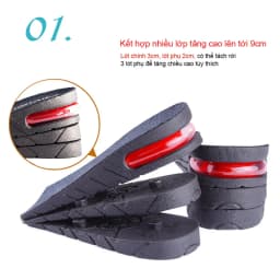 Thumbnail Lót Giày Tăng Chiều Cao Đệm Khí VISIBLE - AIR MINSU M5502 Miếng Độn Gót Nâng Đế Giày Tây, Thể Thao Nam Nữ Tháo Rời Được 4
