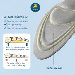 Thumbnail Lót giày thể thao 4D có gờ chống sốc giảm mỏi gang bàn chân - buybox - BBPK36 3