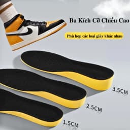 Thumbnail Lót Giày Thể Thao Sneaker Độn Đế Tăng Chiều Cao Nam Nữ MINSU M5501 Đệm Nâng Cao Chân Khử Mùi Thoáng Khí Chống Hôi Chân 3