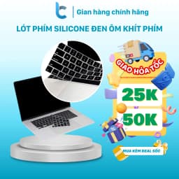 Thumbnail Lót Phím Đen Silicon Bảo Vệ Bàn Phím Macbook Chống Bụi Bẩn, Chống Nước, Mềm Mại Lucas 1