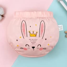 Thumbnail Lucky Big Cat®Bé Trai Bé Gái Mùa Hè Bé Gái Quần Lót Trẻ Em Màu Trơn Quần Lót Cotton Mềm Mại Thoáng Khí Innerwear Quần Lót 0-4Y 2