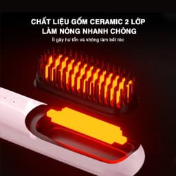 Thumbnail Lược Điện Mini Tạo Kiểu Không Dây Vietnamrobovac S7_Răng lược làm bằng gốm Ceramic_Chăm Sóc Tóc Mềm Mượt 3