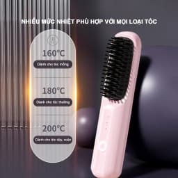 Thumbnail Lược Điện Mini Tạo Kiểu Không Dây Vietnamrobovac S7_Răng lược làm bằng gốm Ceramic_Chăm Sóc Tóc Mềm Mượt 4