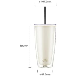 Thumbnail Ly nhựa 2 lớp kèm ống hút 600ML 1