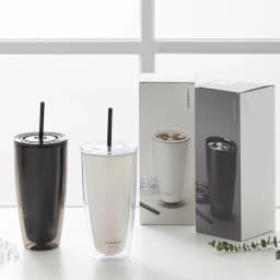 Thumbnail Ly nhựa 2 lớp kèm ống hút 600ML 2