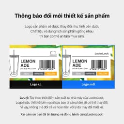 Thumbnail Ly nhựa 2 lớp Lock&Lock kèm ống hút 750ml HAP507 1