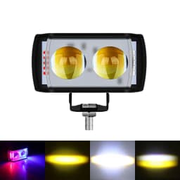 Thumbnail Lymoyo 60W Đèn LED xe máy Đèn pha LED xe máy Đèn pha Đèn sương mù phía trước 6 chế độ Đèn sương mù phía trước Đèn LED cảnh báo Đèn trắng vàng đỏ xanh nhấp nháy 1
