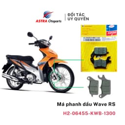 Thumbnail Má phanh dầu (bố thắng đĩa) ASPIRA cho Honda Wave 110, Wave RS, Winner, Fu Neo mã H2-06455-KWB-1300 1