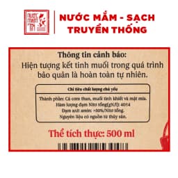 Thumbnail Mắm Tĩn Nhãn Đỏ Độ Đạm 40N Chai Thủy Tinh 500ml/chai Rin Nguyên Chất Truyền Thống Sạch 2