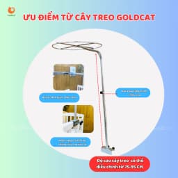 Thumbnail Màn Cũi Cho Bé GOLDCAT Và Cây Treo, Mắt Lưới Thoáng Khí Chống Muỗi Và Trùng,Khung Treo Tăng Chỉnh Độ Cao Thông Minh 2