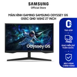 Thumbnail Màn hình Gaming Samsung 27 inch Odyssey G5 G55C QHD 165Hz LS27CG552EEXXV 1