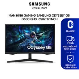 Thumbnail Màn hình Gaming Samsung 32 inch Odyssey G5 G55C QHD 165Hz LS32CG552EEXXV 1