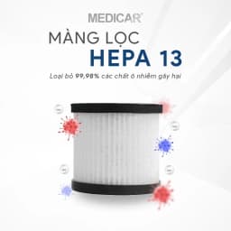 Thumbnail Màng lọc dự phòng HEPA 13 cho Máy lọc không khí Medicar - Công nghệ lọc mới nhất lọc đến 99% bụi mịn, vi khuẩn 2