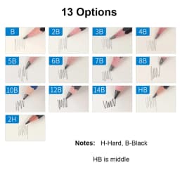 Thumbnail Marie's Bút Chì Vẽ Tiêu Chuẩn Loại 2h B 2b 3b 4b 5b 6b 7b 8b 10b 12b 14b 1