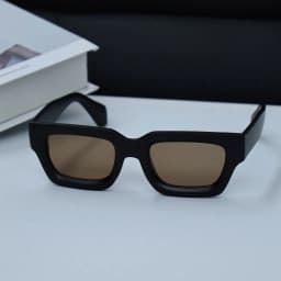 Thumbnail Mắt kính thời trang nam nữ tròng màu nâu, dáng chữ nhật khung dày chống tia UV. SIMTU - MK001. 3