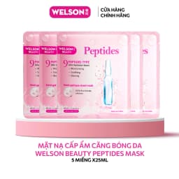 Thumbnail Mặt Nạ Dưỡng Ẩm Hàn Quốc Công Nghệ Semi Gel Giúp Da Căng Mịn Sáng Da Welson Beauty Peptides 5 Miếng 3