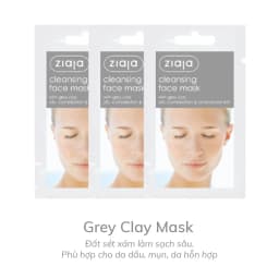 Thumbnail Mặt nạ dưỡng trắng da, chống lão hóa Ziaja Cleansing Face Mask with Grey Clay dạng bùn ghi 7ml 2