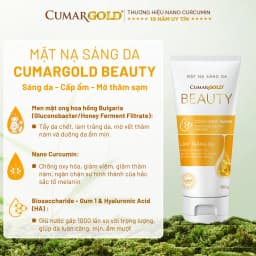 Thumbnail Mặt nạ sáng da CumarGold Beauty giúp hỗ trợ mờ thâm nám, dưỡng sáng da từ nghệ Nano curcumin - CMB02 4