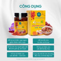 Thumbnail Mật Ong Đông Trùng Hạ Thảo Táo Đỏ Kỷ Tử Saffron Kim Cương Vàng - Dưỡng Da, An Thần, Tăng Cường Sức Khỏe (380ml/Hộp) 2