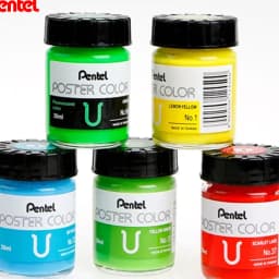 Thumbnail Màu Poster Pentel WPU2-12 – Màu Vẽ Tươi Sáng, Dễ Pha Trộn, Chồng Màu Tốt, Vẽ Đa Chất Liệu 2