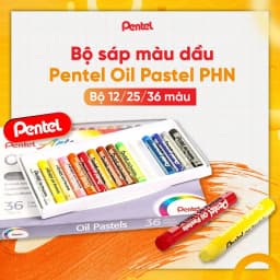 Thumbnail Màu Sáp Dầu Pentel PHN – 48 Màu Tươi Sáng, Sáp Mềm, Dễ Tán, Lên Màu Mịn – Bộ Sáp Màu Chất Lượng 1