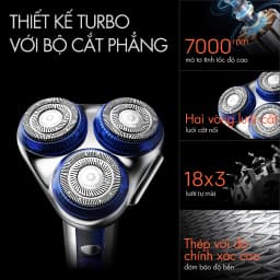 Thumbnail Máy cạo râu coocaa Lightsaber KKGJ031-Chuyên Gia Cạo Râu, Thiết Kế Turbo Với Bộ Cắt Phẳng, Mạ Kim Loại, Chống Nước IPX7 1