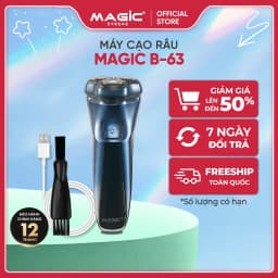 Thumbnail Máy cạo râu Magic B-63, 3 lưỡi dao, sử dụng 2 giờ - Hàng chính hãng. 1