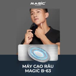 Thumbnail Máy cạo râu Magic B-63, 3 lưỡi dao, sử dụng 2 giờ - Hàng chính hãng. 2