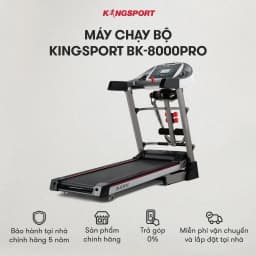Thumbnail Máy chạy bộ KINGSPORT BK-8000 Pro đa năng, nâng dốc tự động 18%tốc độ tối đa 14km/h, kèm đai massage và thanh gập bụng 1