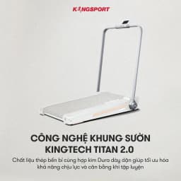 Thumbnail Máy chạy bộ KINGSPORT Gen 02 nhỏ gọn, tốc độ tối đa 8km/h, khung sườn chắc chắn, độ dốc 3 cấp độ 3