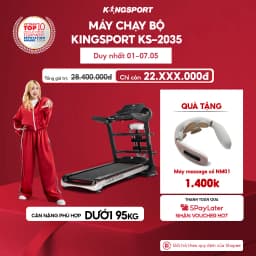 Thumbnail Máy chạy bộ KINGSPORT KS-2035 đa năng, thao tác phím cảm ứng, thiết kế sang trọng cứng cáp, kèm đai massage và thanh gập 1