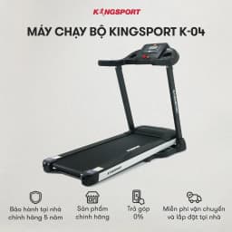 Thumbnail Máy chạy bộ KINGSPORT Plus K-04 đơn năng,thảm chạy rộng chống trơn, thiết kế nhỏ gọn 1